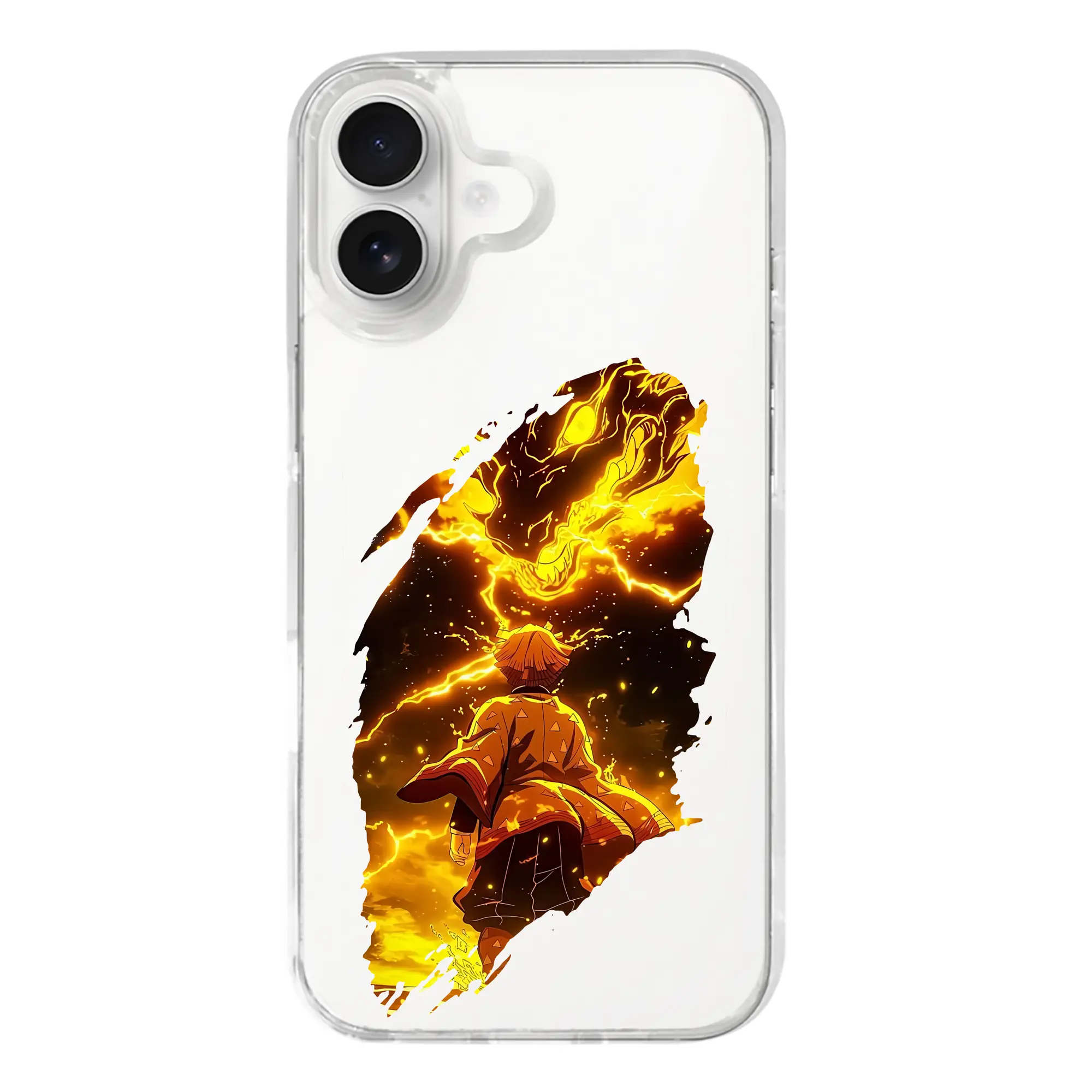 鬼滅の刃 グッズ,我妻 善逸 - iPhone 17シリーズ 透明スマホケース – 薄型・耐衝撃・精密フィット保護カバー